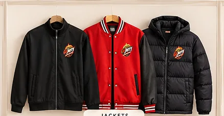 GoJerry bomber, varsity and puffer jackets